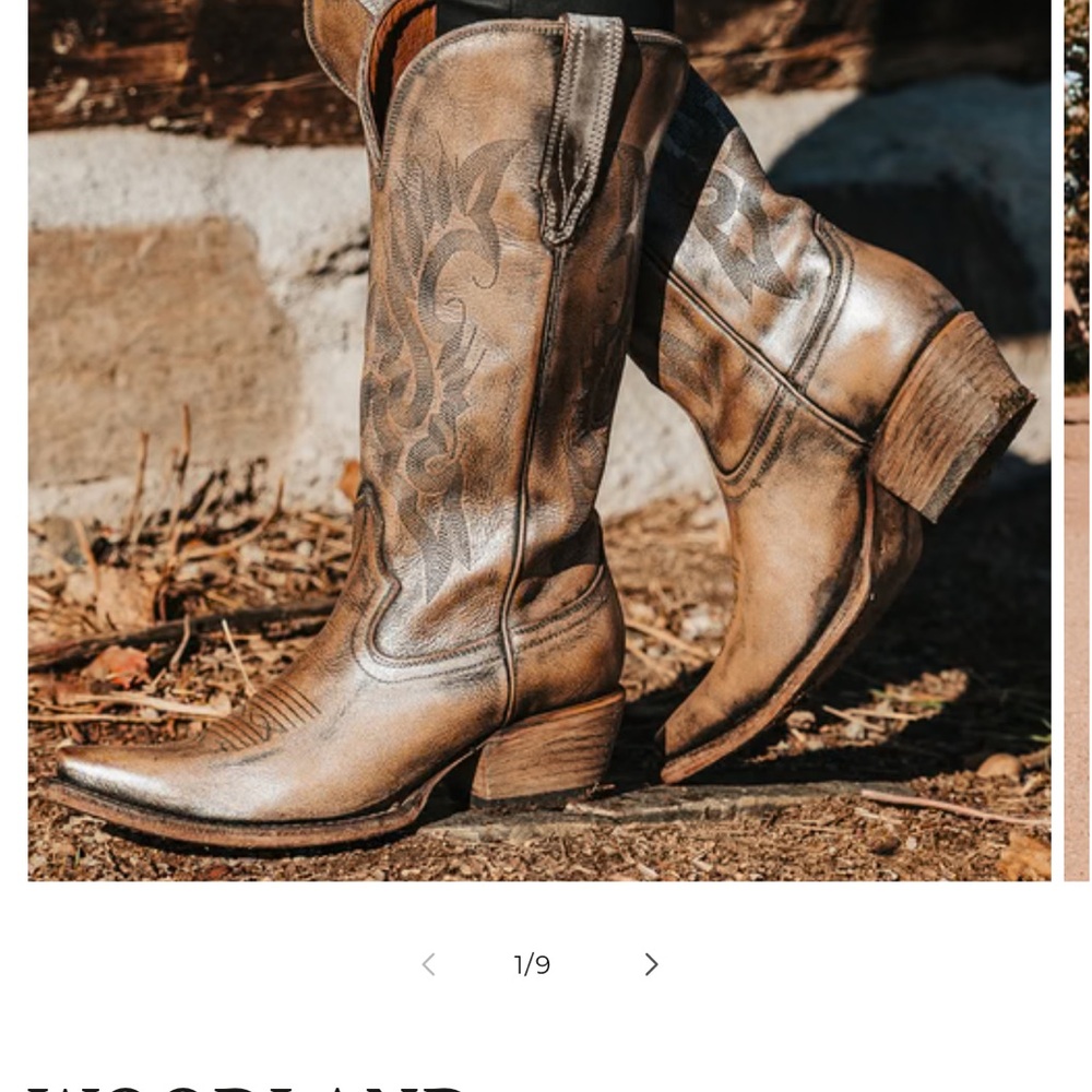Metallic Western Cowboy Boots Freebird Woodland boots